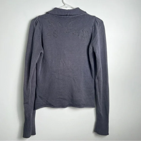 DIESEL Womens Y2K 90s “ROCK IS GRAY” Cardigan Sweater sz Small - Picture 4 of 5